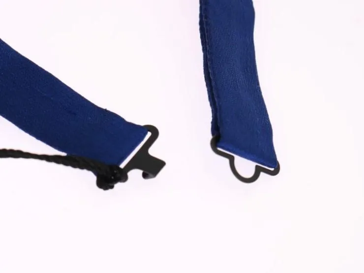 Blue Solid Silk Bowtie