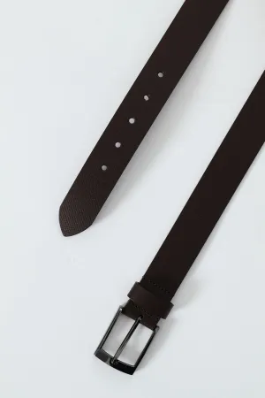 Bonded Leather Belt - Brown
