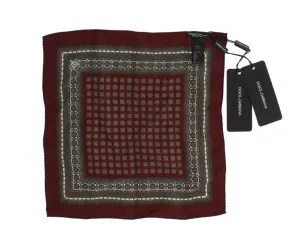 Bordeaux Silk Square Handkerchief