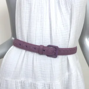 Bottega Veneta Intrecciato Skinny Belt Orchid Leather Size 80 US 32