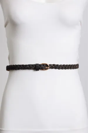 BRIELLE BRAIDED BELT BLACK