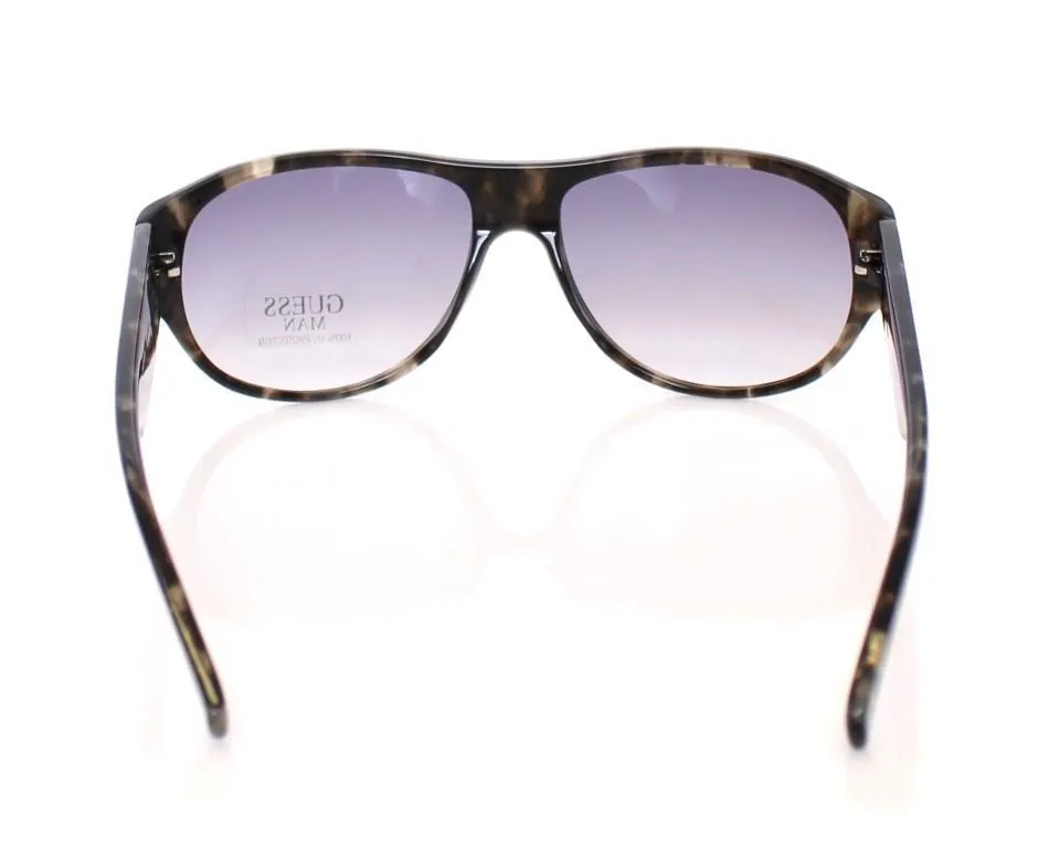 Brown Plastic Logo Men's Sunglasses