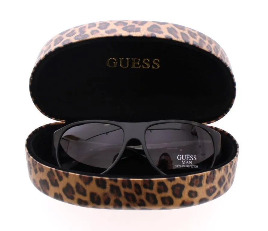 Brown Plastic Logo Men's Sunglasses