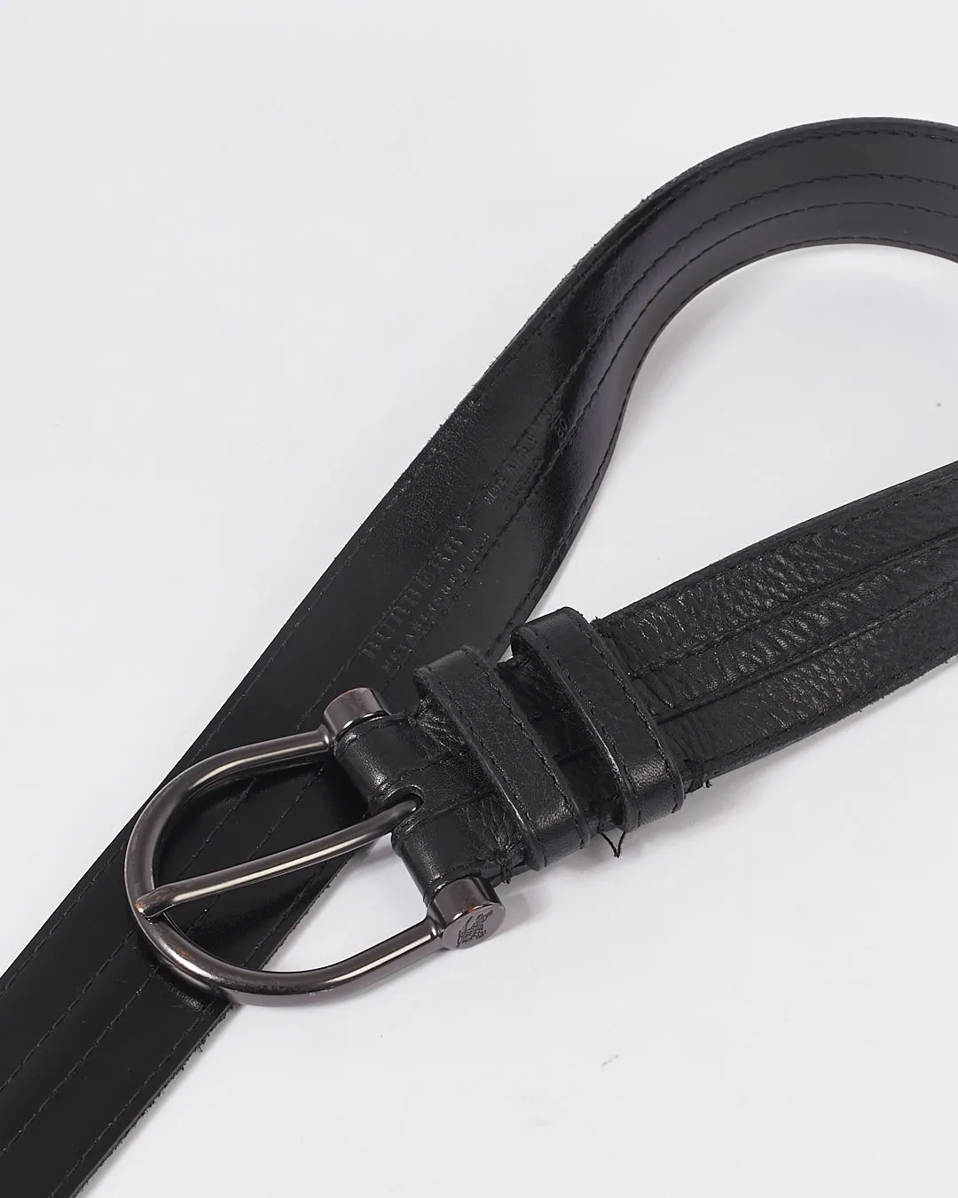 Burberry Black Leather Buckle Belt - 32/80