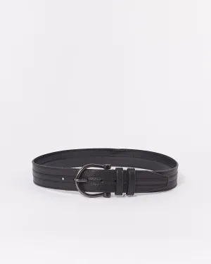 Burberry Black Leather Buckle Belt - 32/80