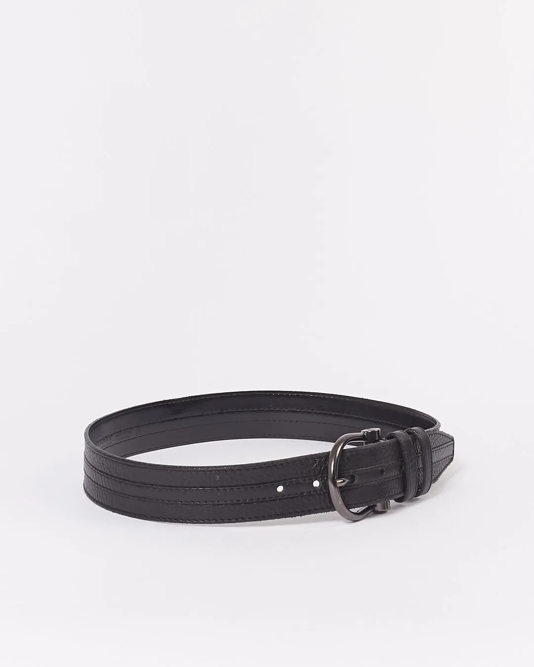 Burberry Black Leather Buckle Belt - 32/80