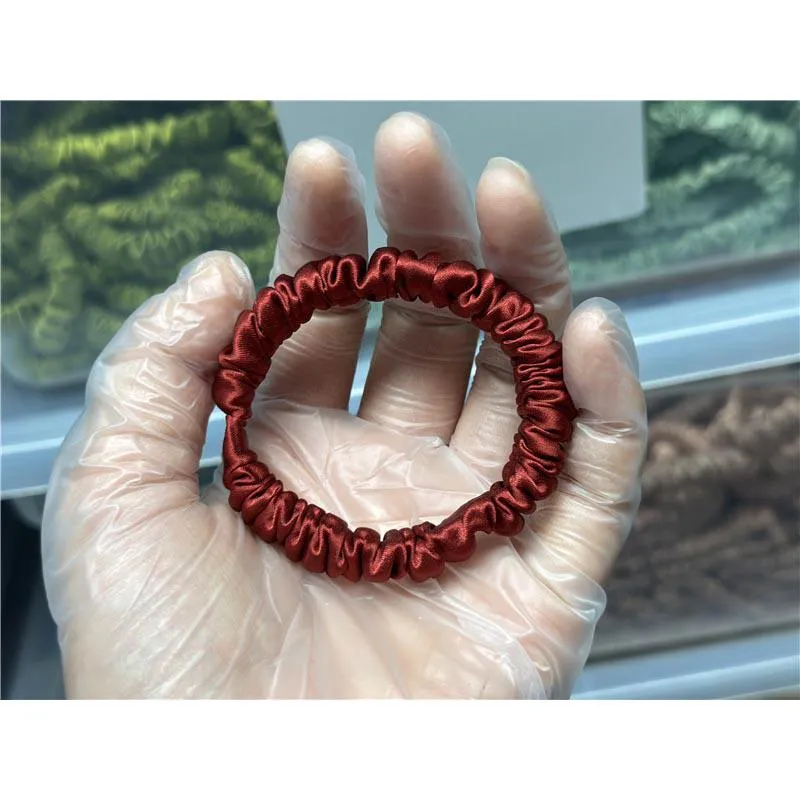 Caramel silk scrunchies mini