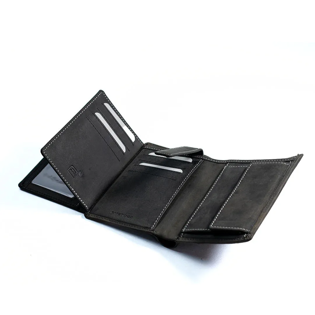 Carbonado Tri Fold Wallet - Black