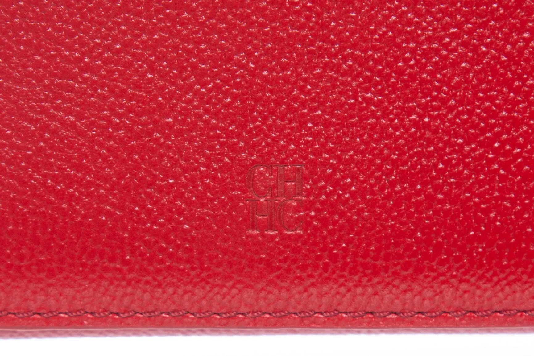 Carolina Herrera Red Leather CH Wallet