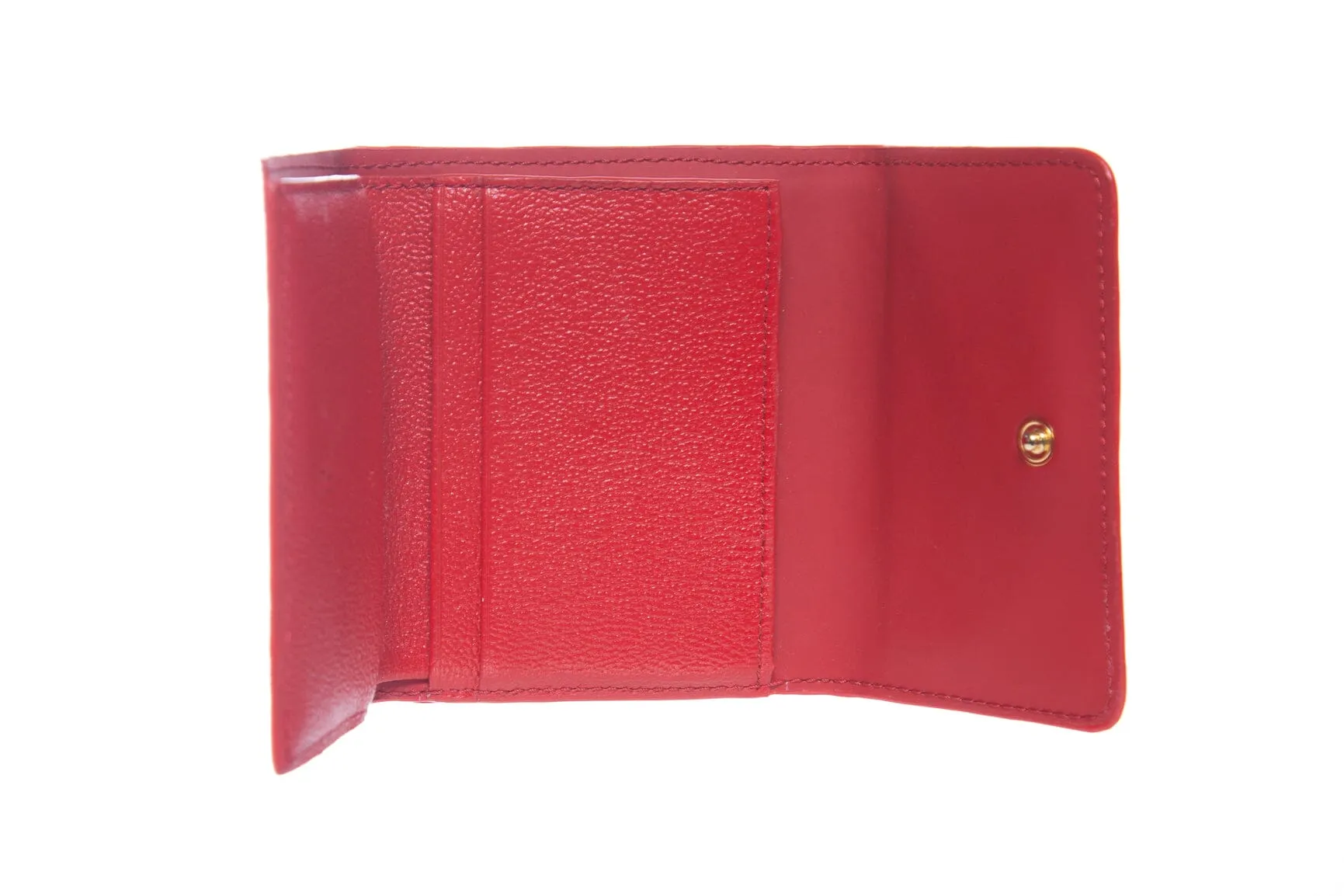 Carolina Herrera Red Leather CH Wallet