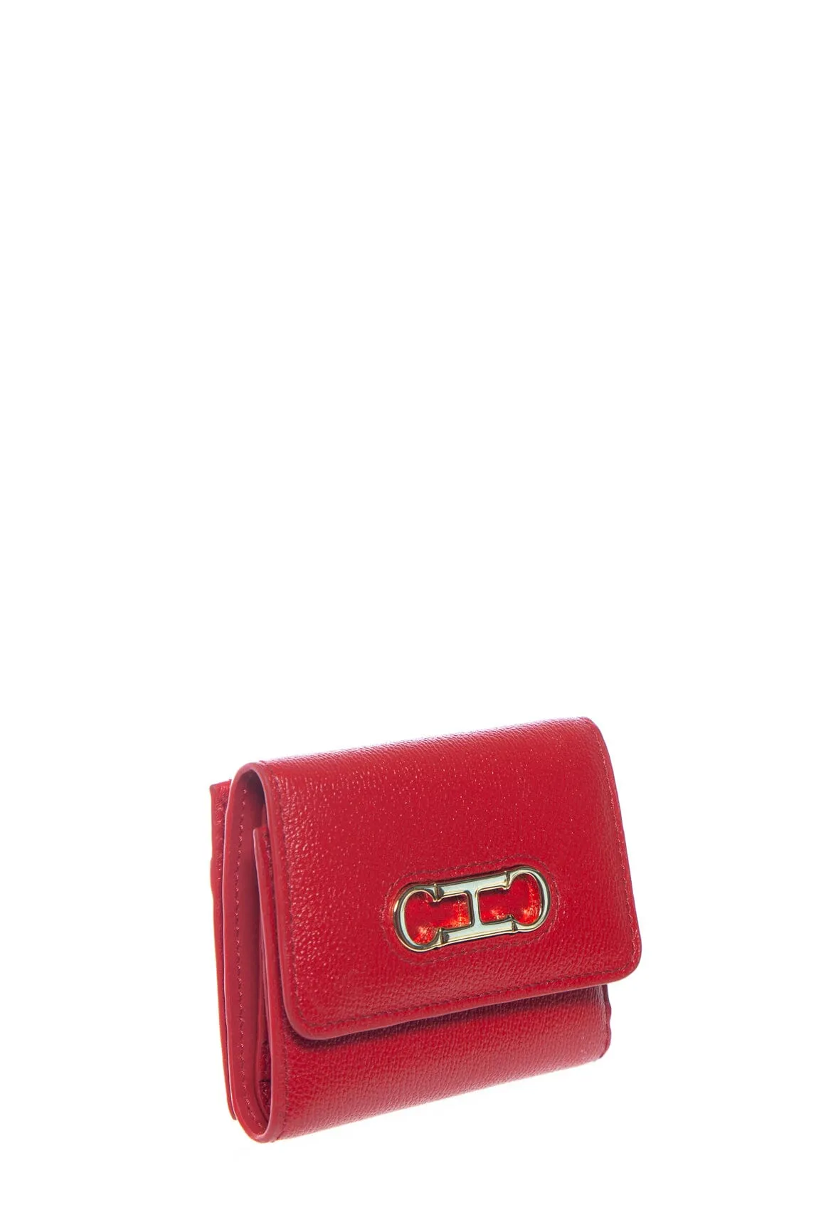 Carolina Herrera Red Leather CH Wallet