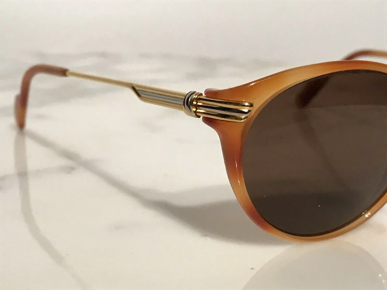 Cartier Jaspe Lumen Miel 22k Sunglasses Glasses