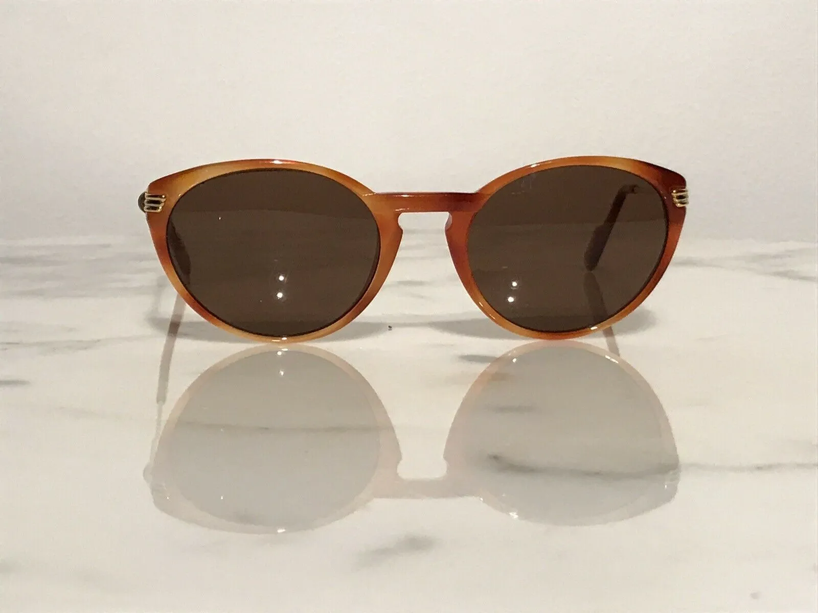 Cartier Jaspe Lumen Miel 22k Sunglasses Glasses