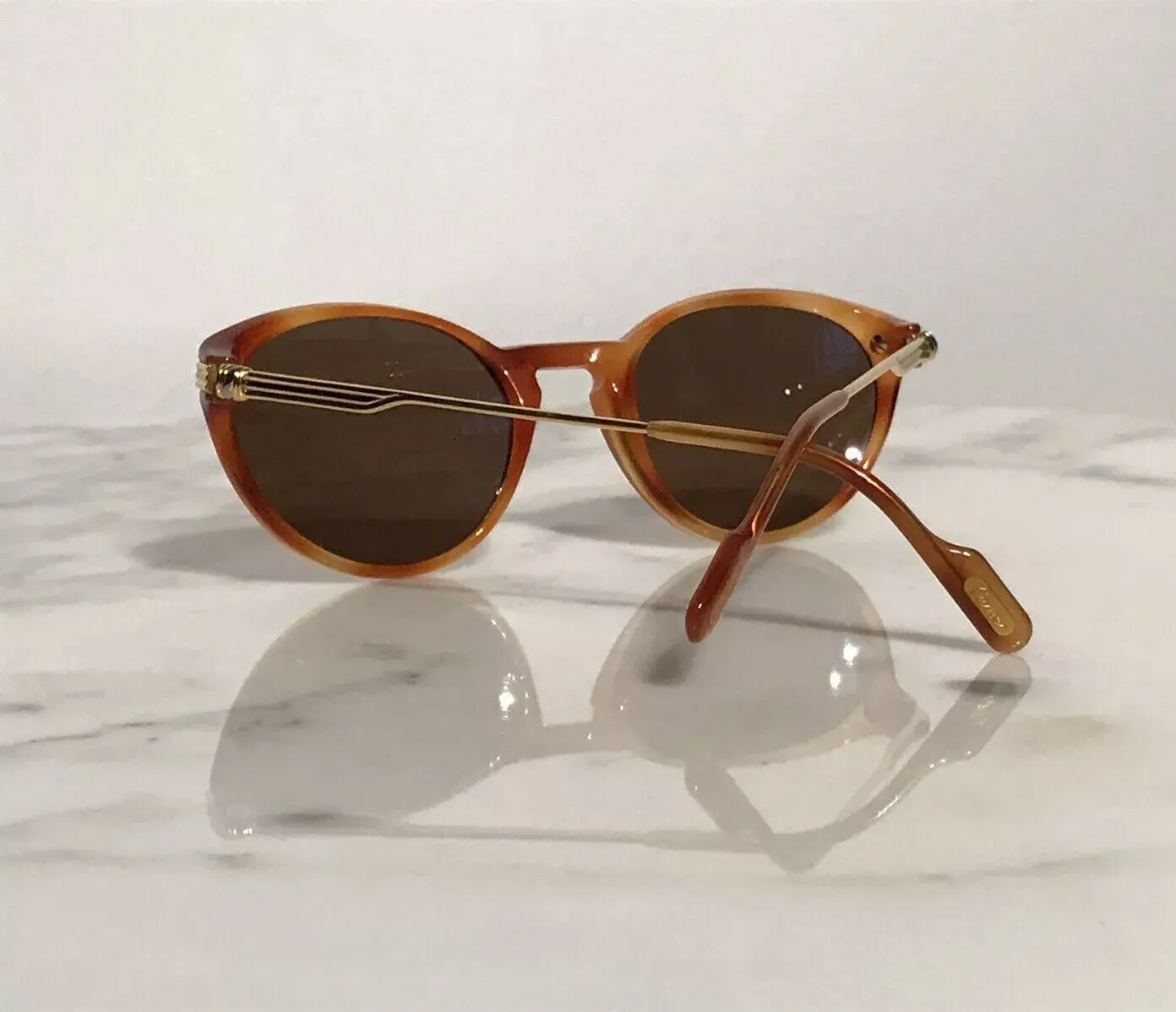 Cartier Jaspe Lumen Miel 22k Sunglasses Glasses