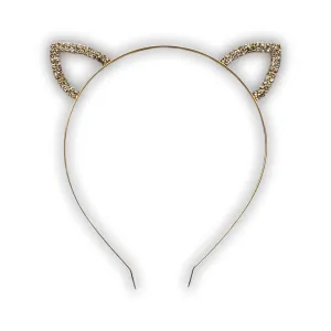Cat Ears Headband w/ Rhinestones