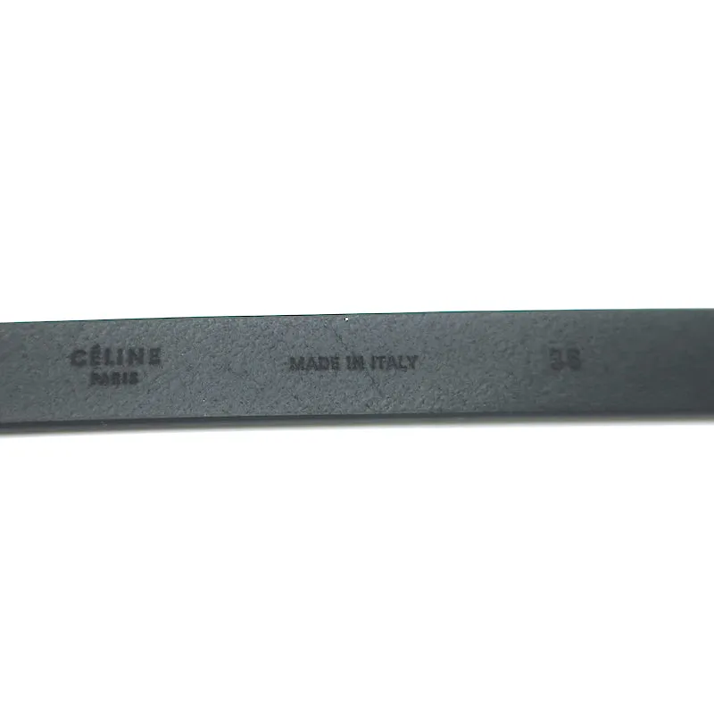 Celine Skinny Belt Black Leather Size 36