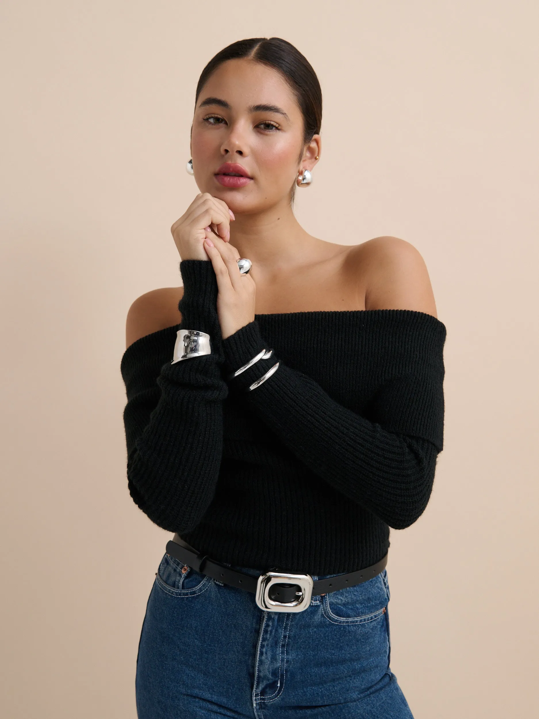 Chain Buckle PU Skinny Belt