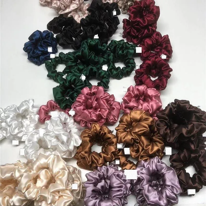 Champange silk scrunchies medium