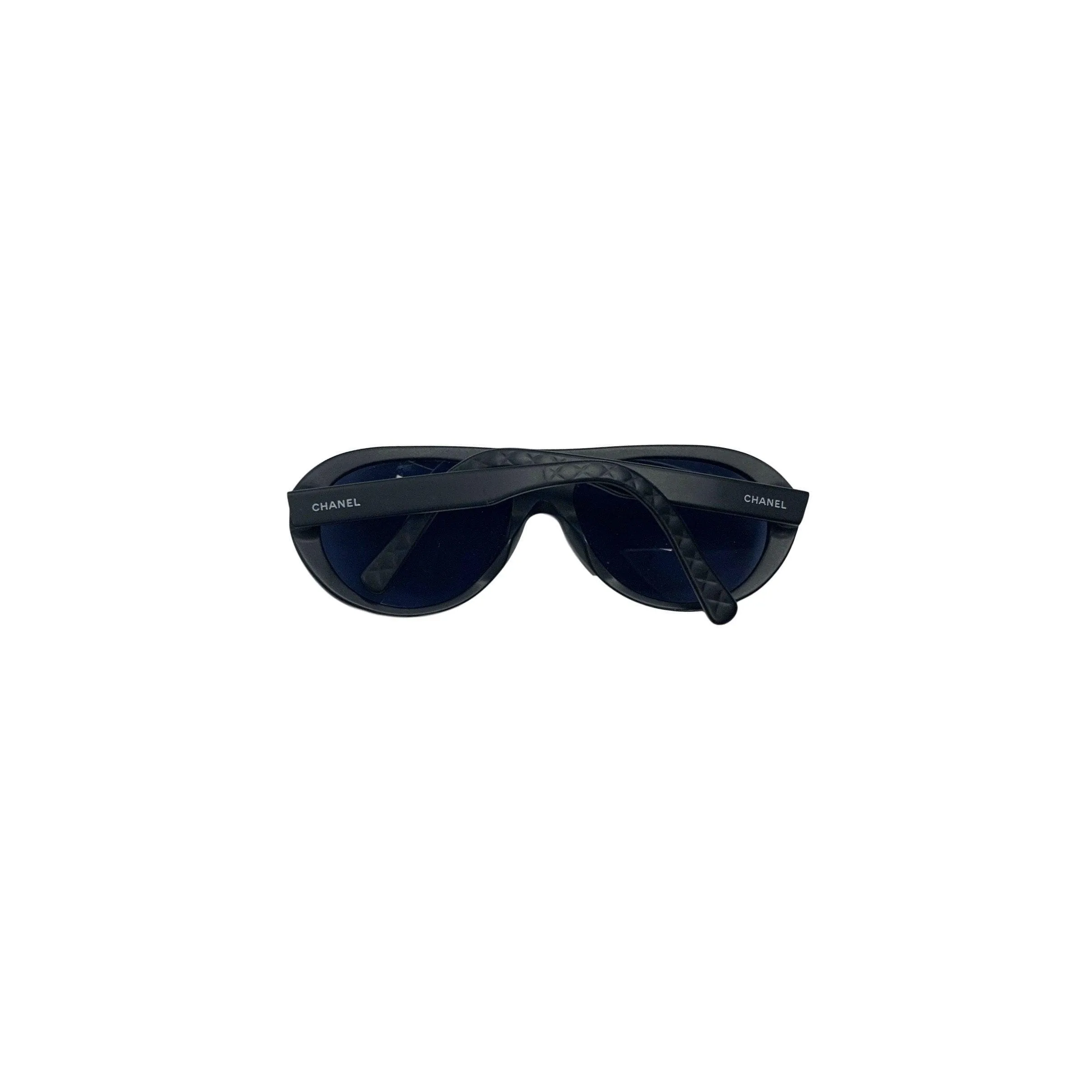 Chanel Black Logo Aviators