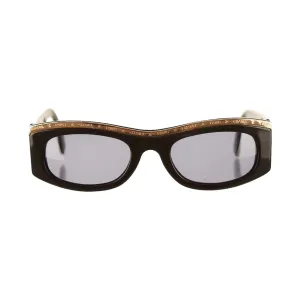 Chanel Black Logo Frame Sunglasses