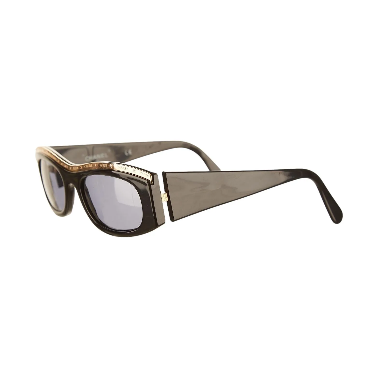 Chanel Black Logo Frame Sunglasses