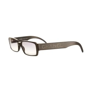 Chanel Black Rhinestone Logo Sunglasses