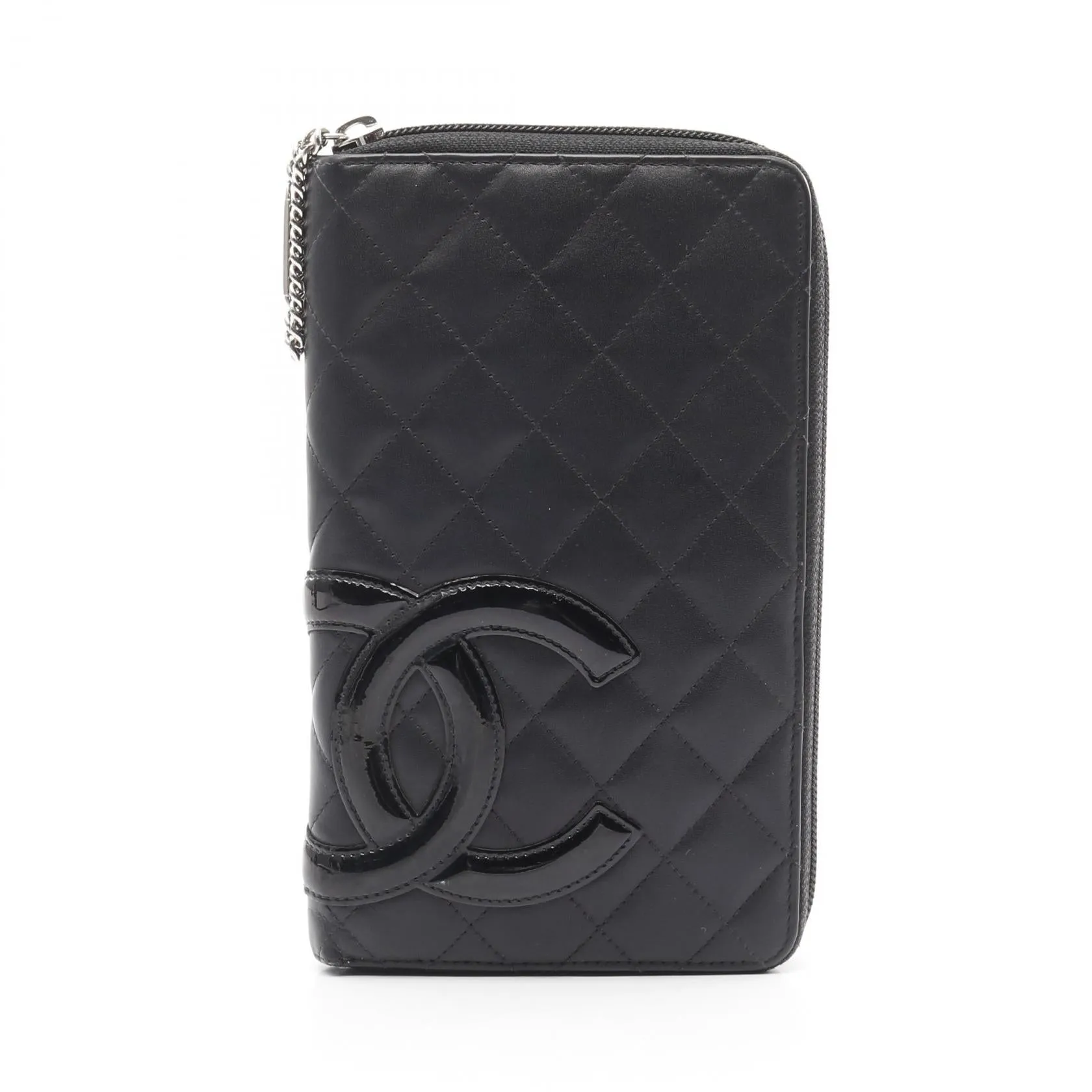 Chanel Cambon Line Leather Wallet Black