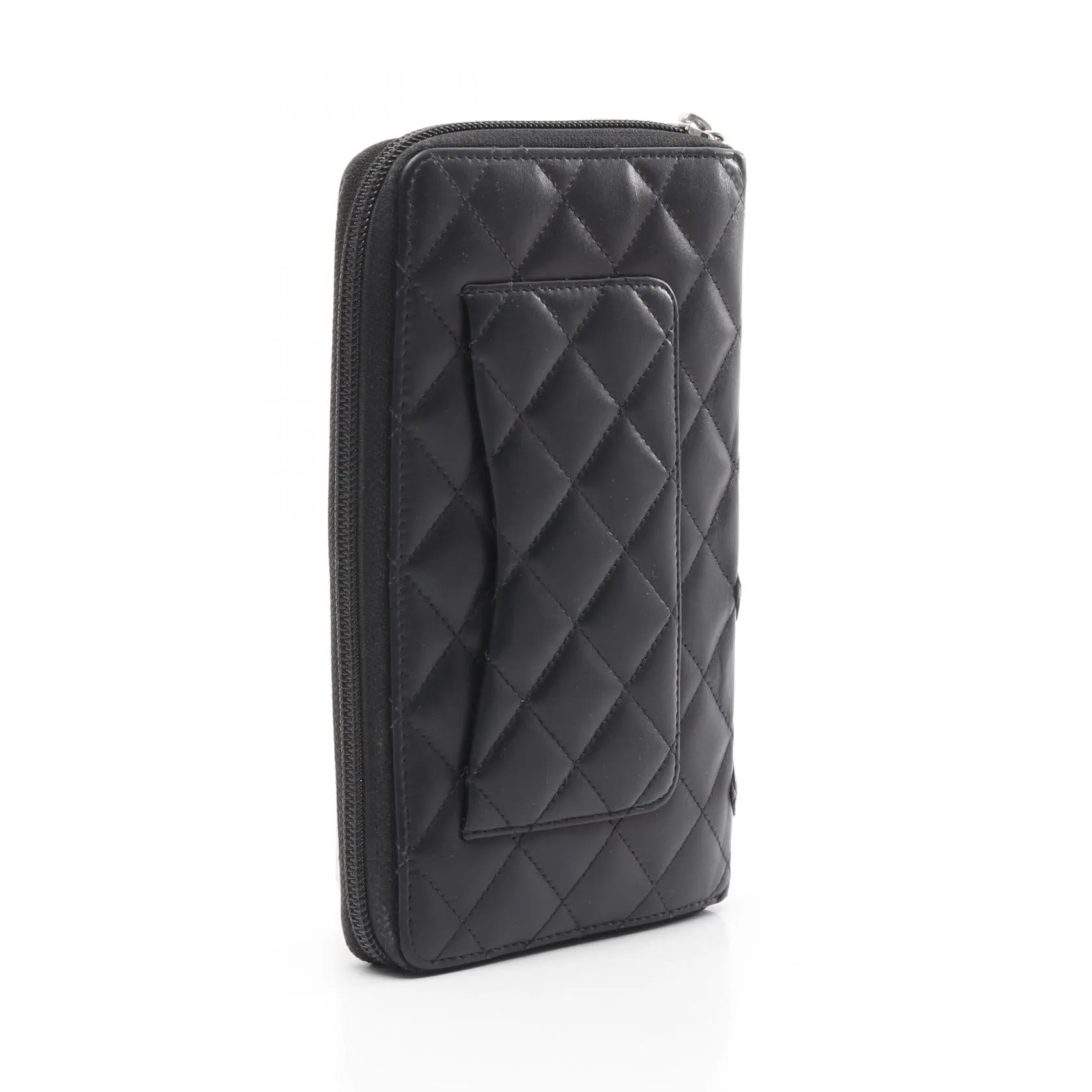 Chanel Cambon Line Leather Wallet Black