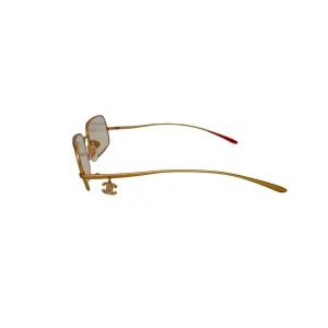 Chanel Clear Dangle Logo Sunglasses