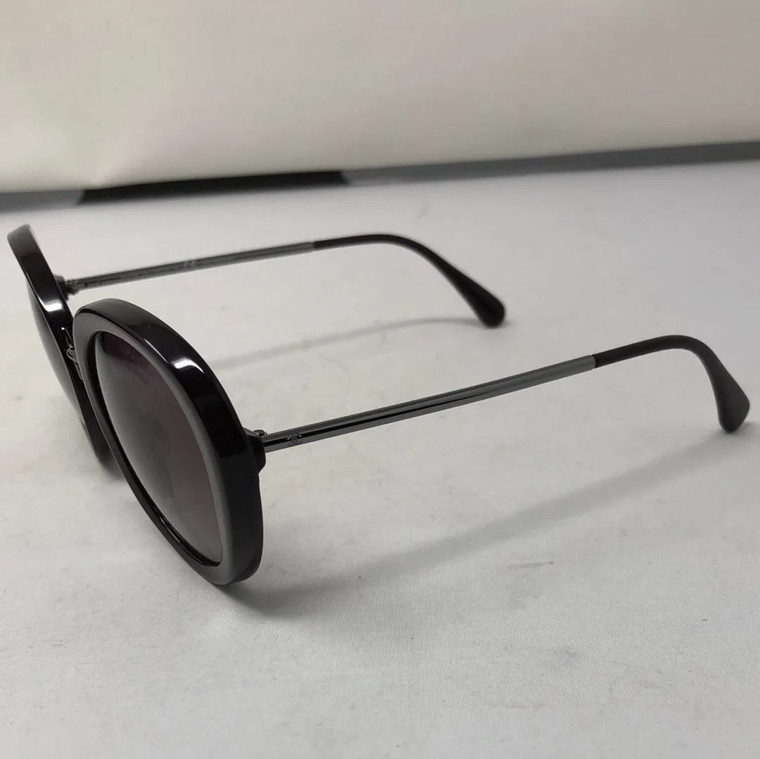 Chanel Polarised Burgundy Plastic Round Sunnies
