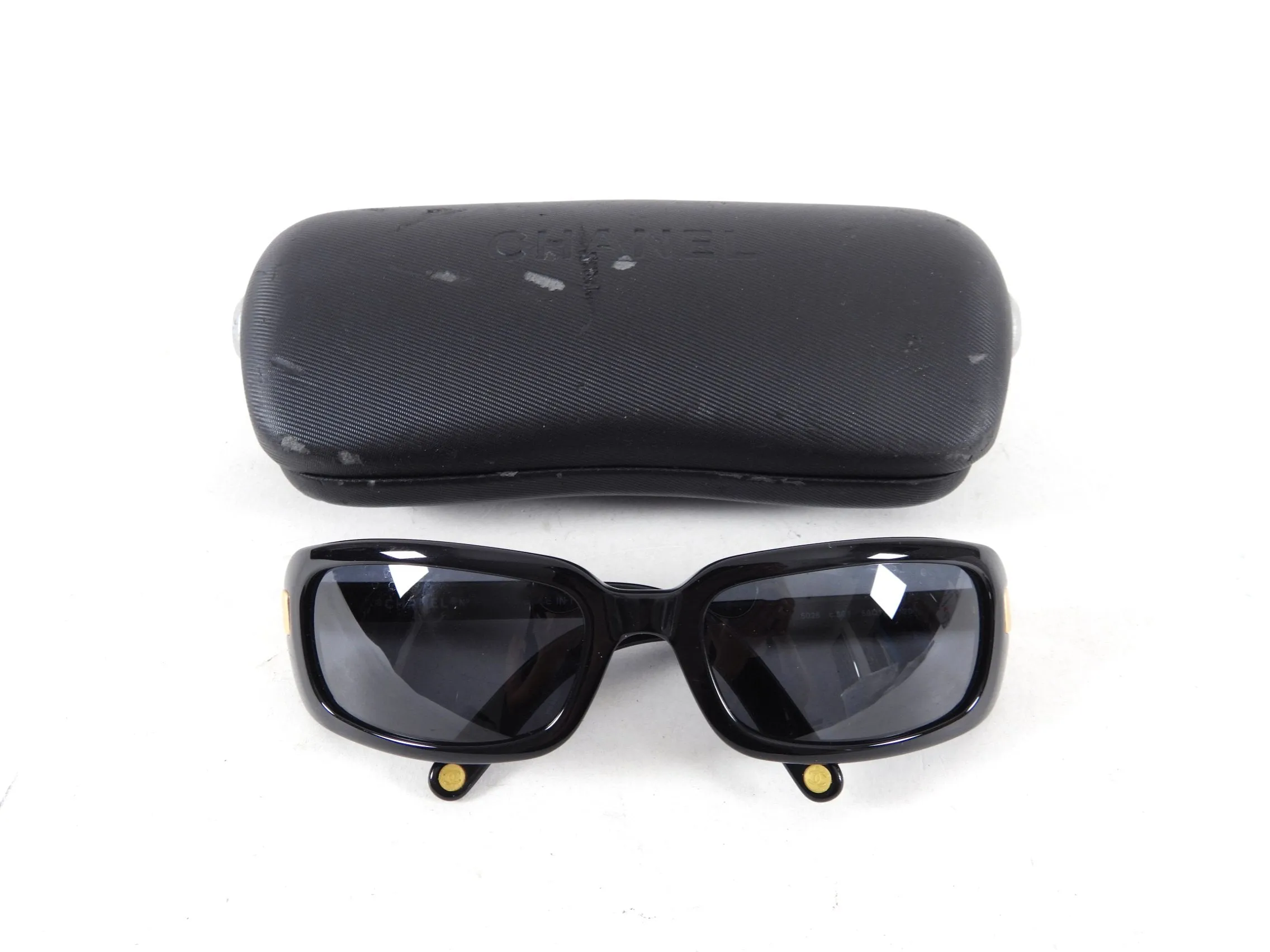 Chanel Vintage Early 2000's Black 5026 Sunglasses