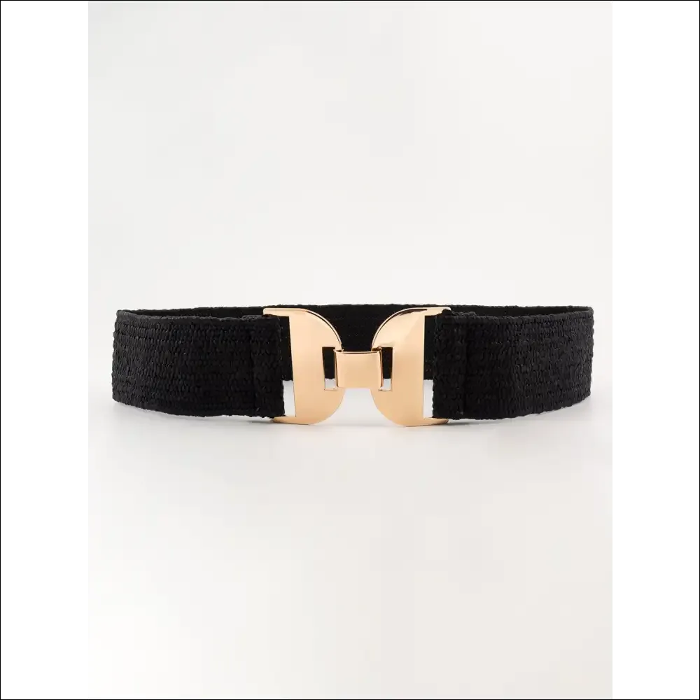 Chic Alloy Buckle Elastic Belt