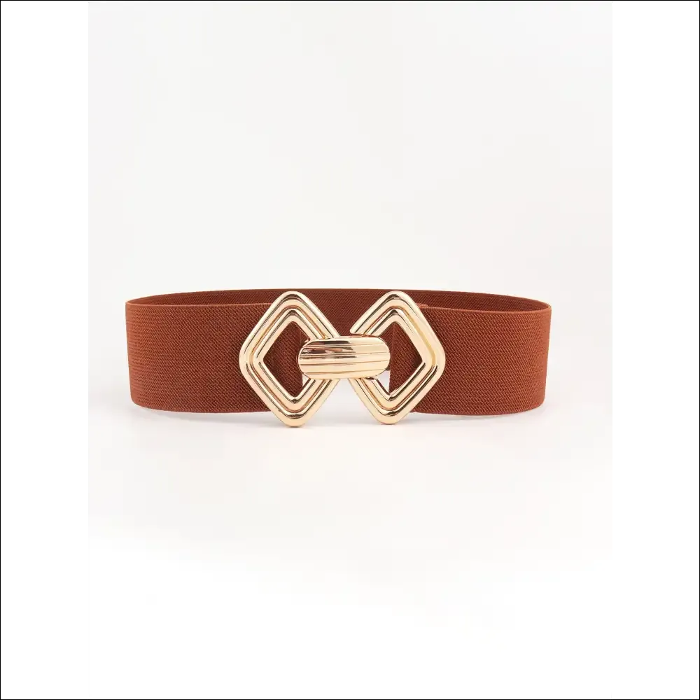 Chic Geometric Buckle Elastic Wide Belt