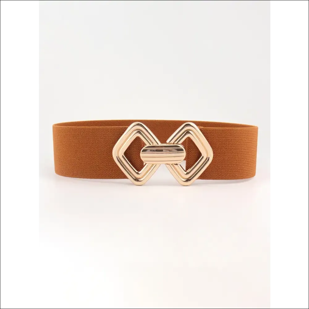 Chic Geometric Buckle Elastic Wide Belt