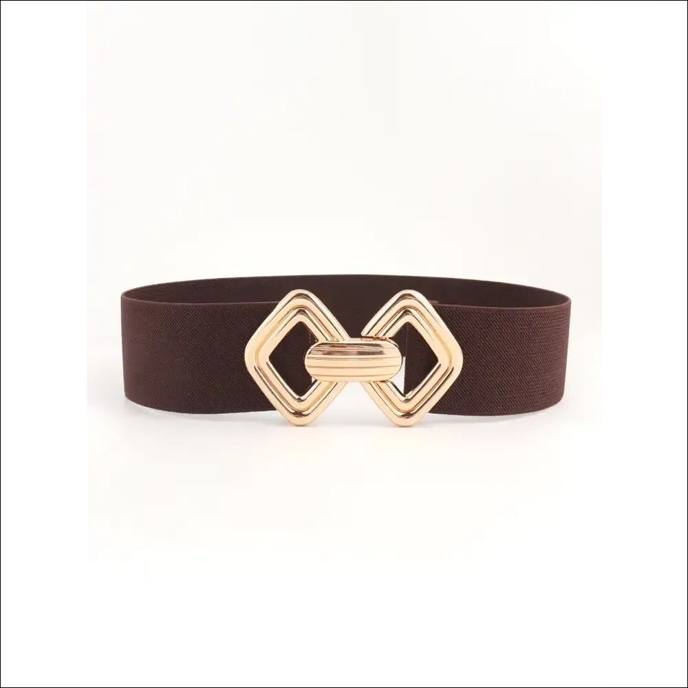 Chic Geometric Buckle Elastic Wide Belt