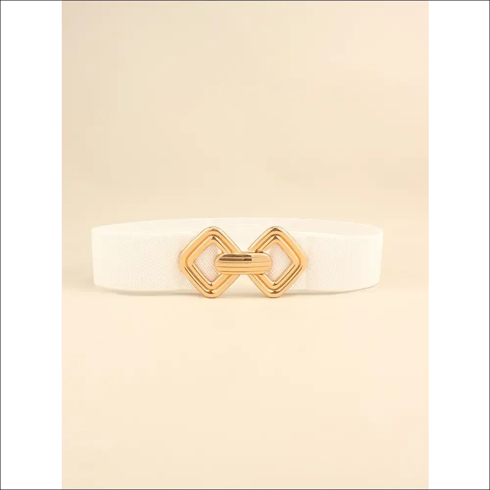 Chic Geometric Buckle Elastic Wide Belt