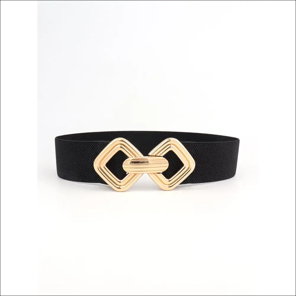Chic Geometric Buckle Elastic Wide Belt