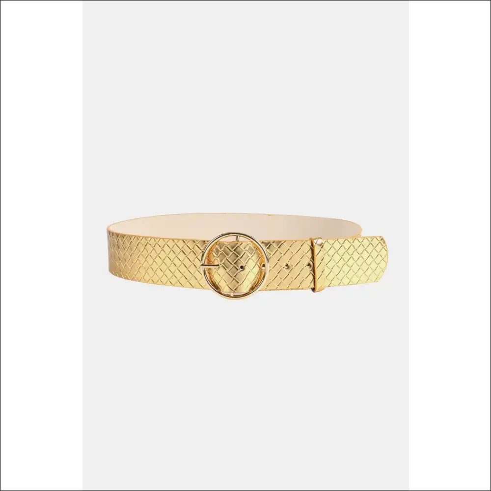 Chic PU Leather Circle Buckle Belt