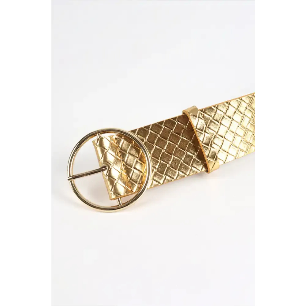 Chic PU Leather Circle Buckle Belt