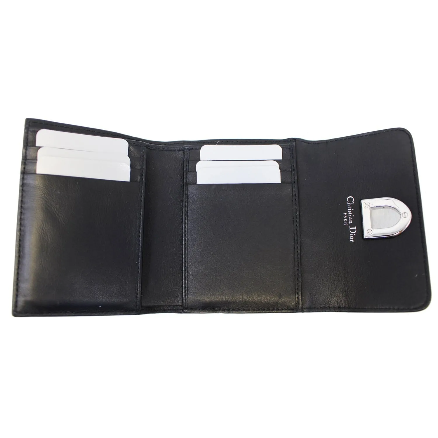 Christian Dior Noir Black Leather Wallet - Last Call