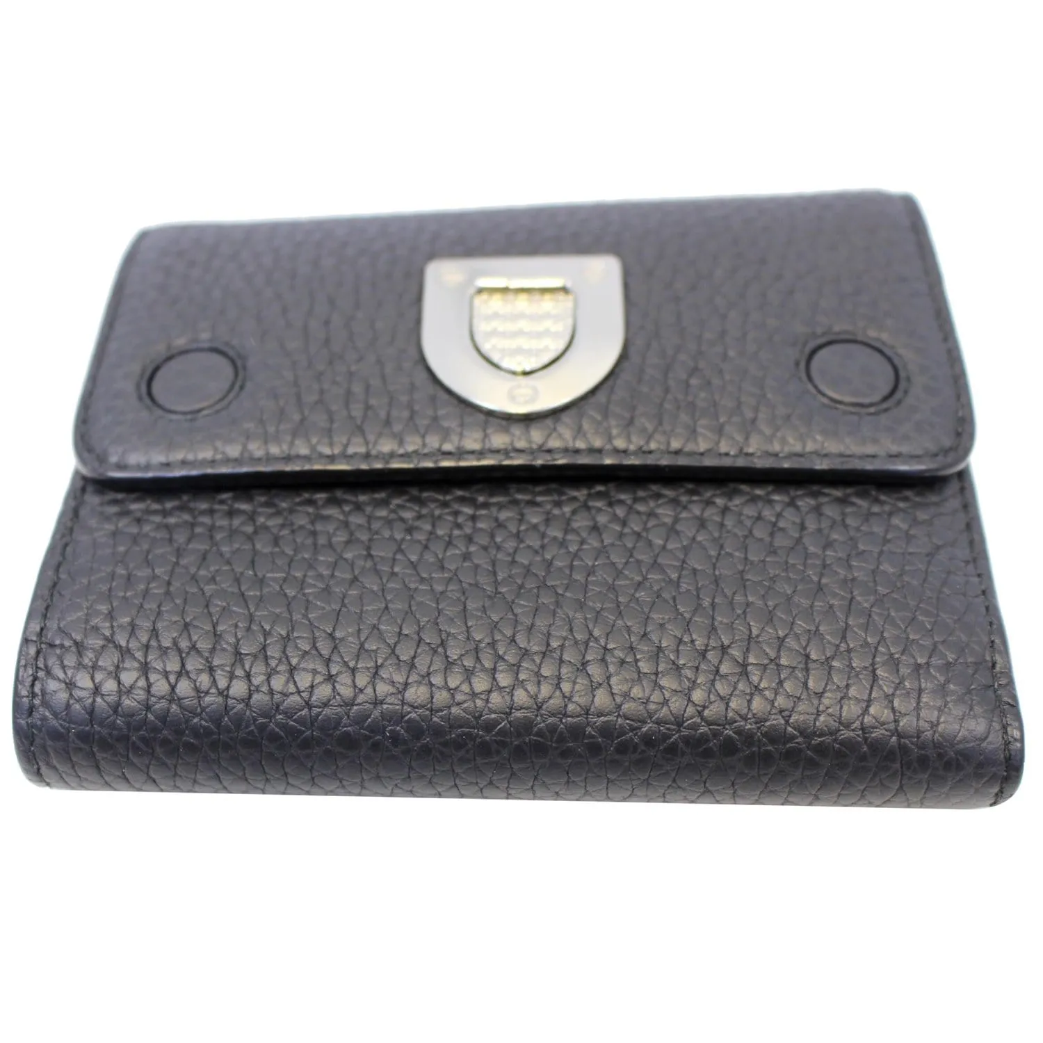 Christian Dior Noir Black Leather Wallet - Last Call