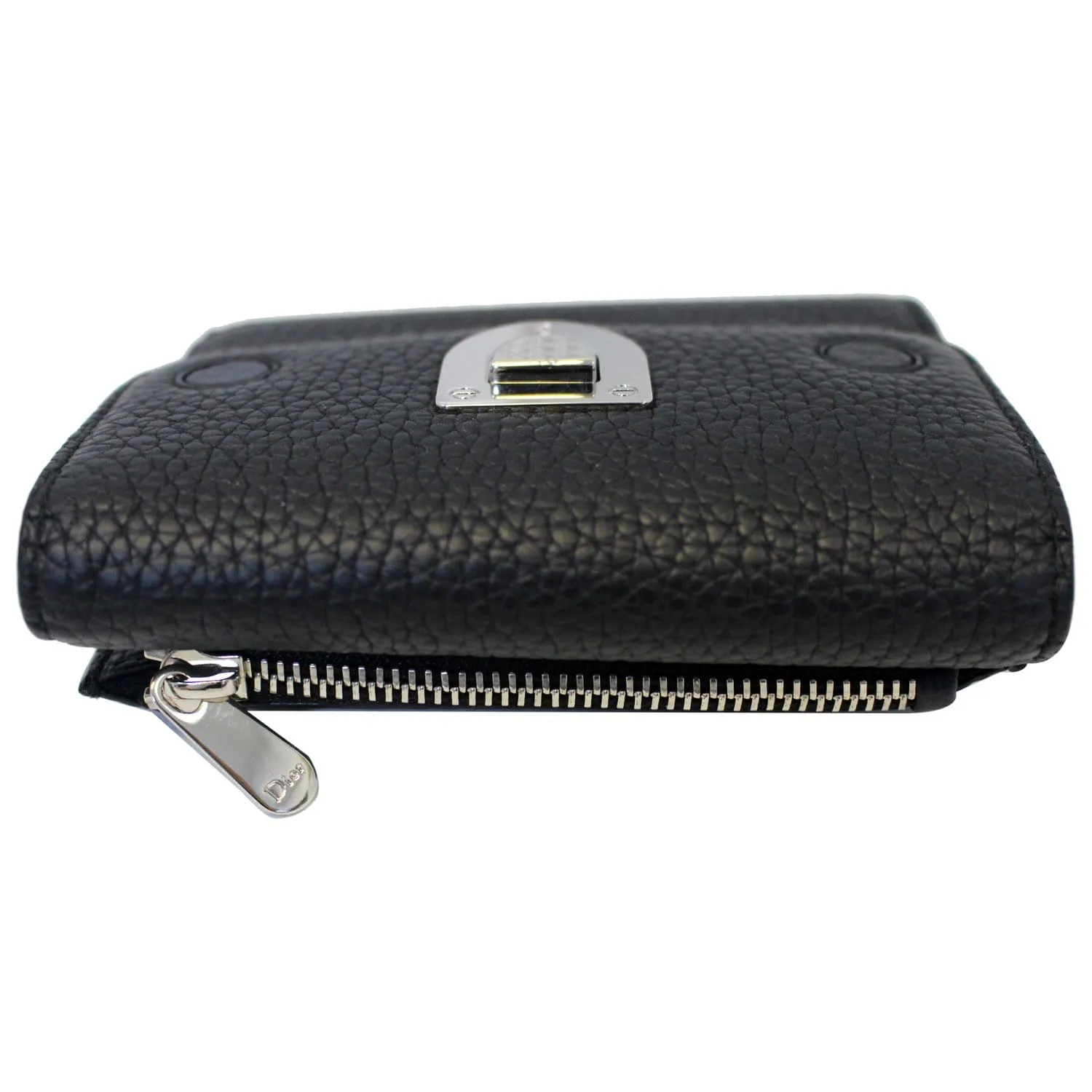 Christian Dior Noir Black Leather Wallet - Last Call