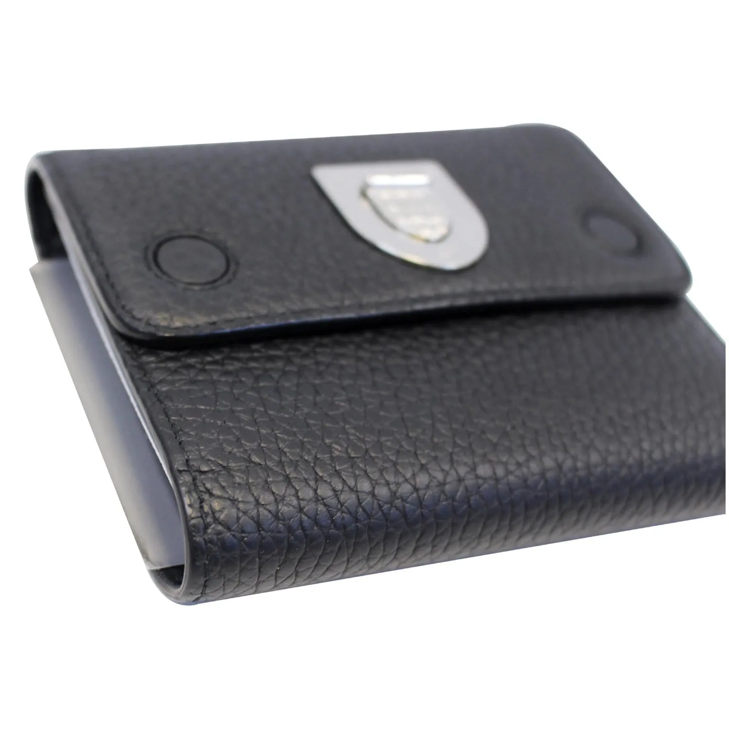 Christian Dior Noir Black Leather Wallet - Last Call