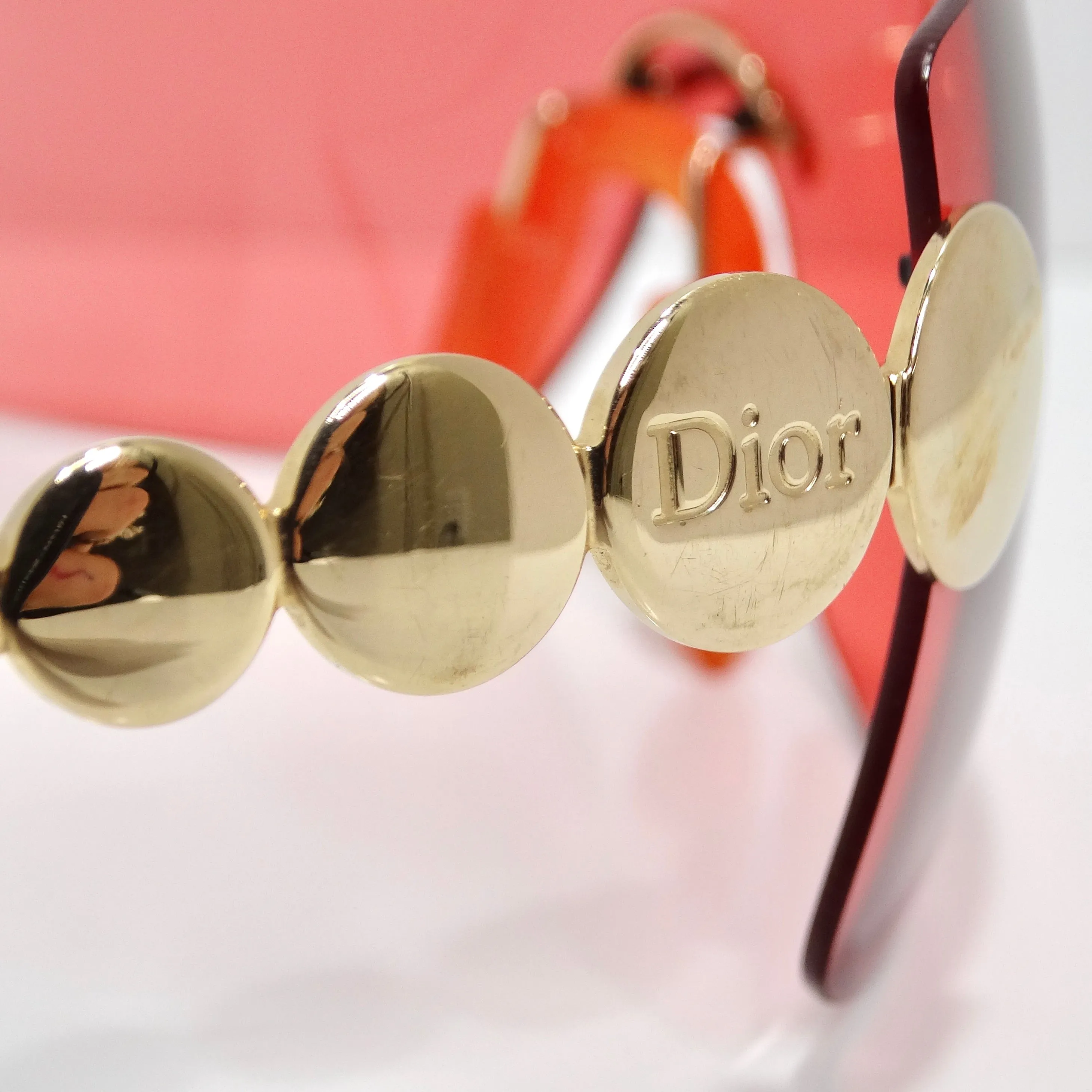 Christian Dior Spring 2004 Galliano Red Mask Sunglasses