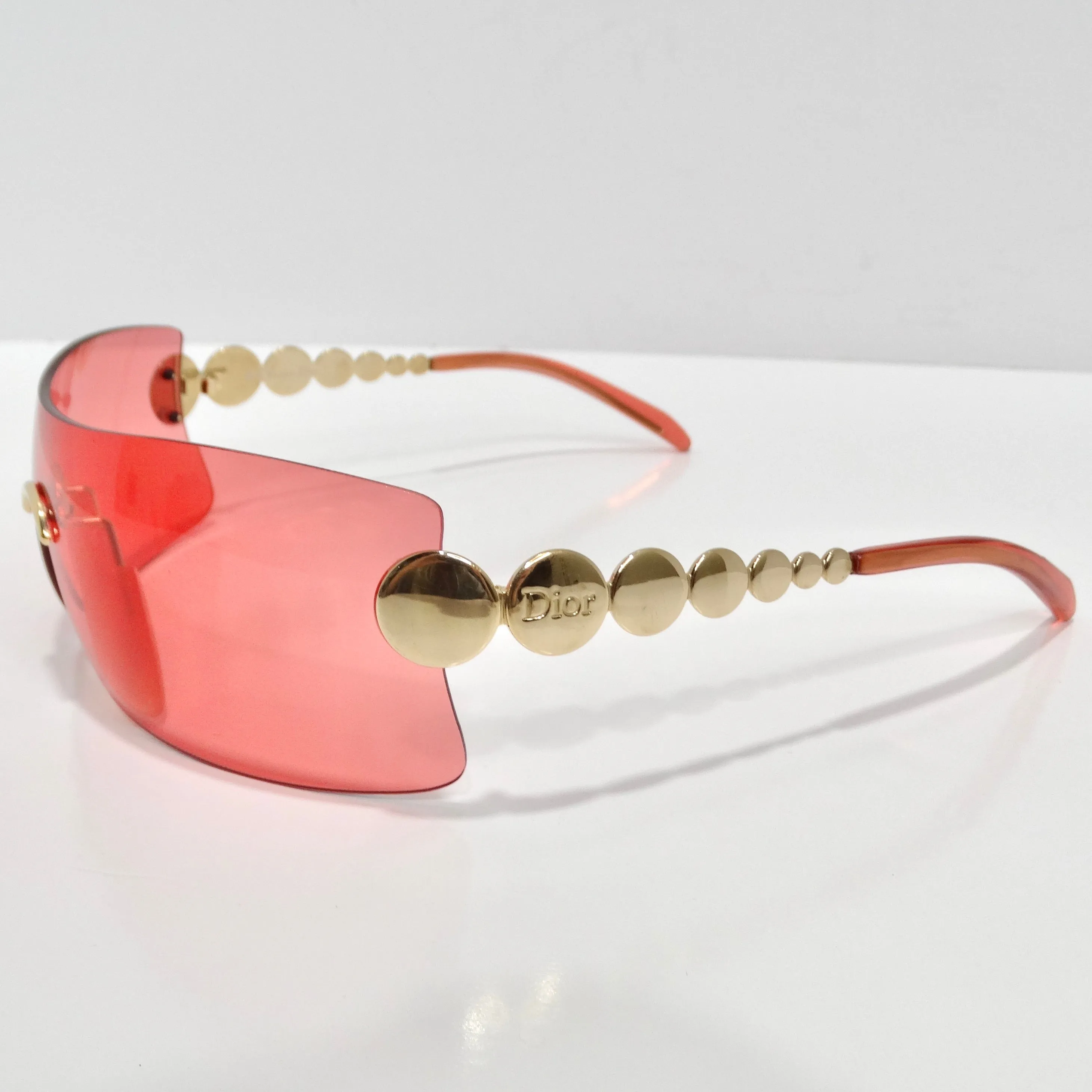 Christian Dior Spring 2004 Galliano Red Mask Sunglasses
