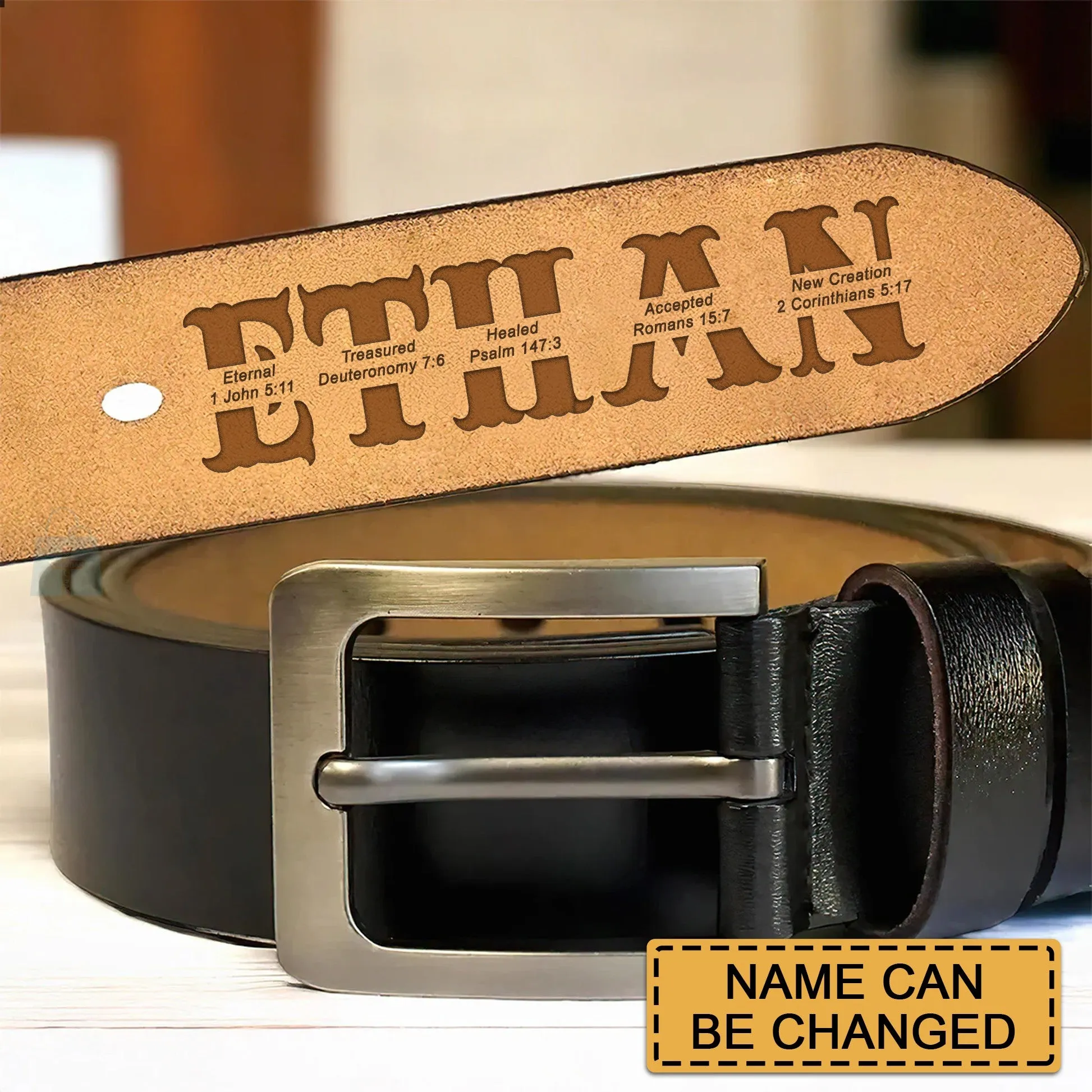CHRISTIANARTBAG Leather Belt - Personalized Engraved Leather Belt – Custom Name Gift by CHRISTIANARTBAG - CAB01122824