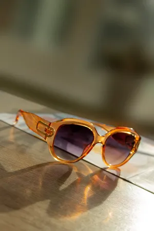 Circle Arm Detail Oversize Sunglasses