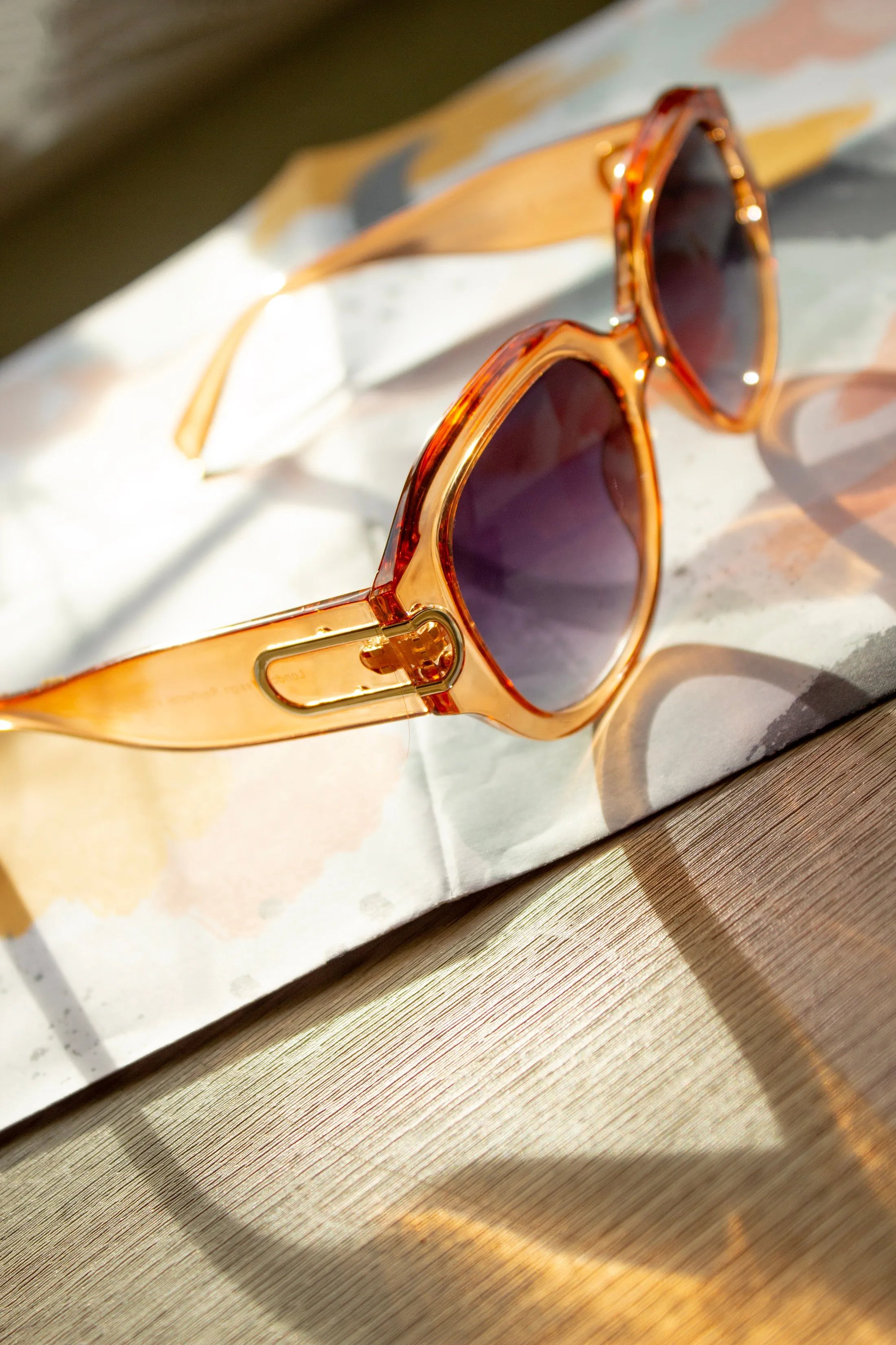 Circle Arm Detail Oversize Sunglasses