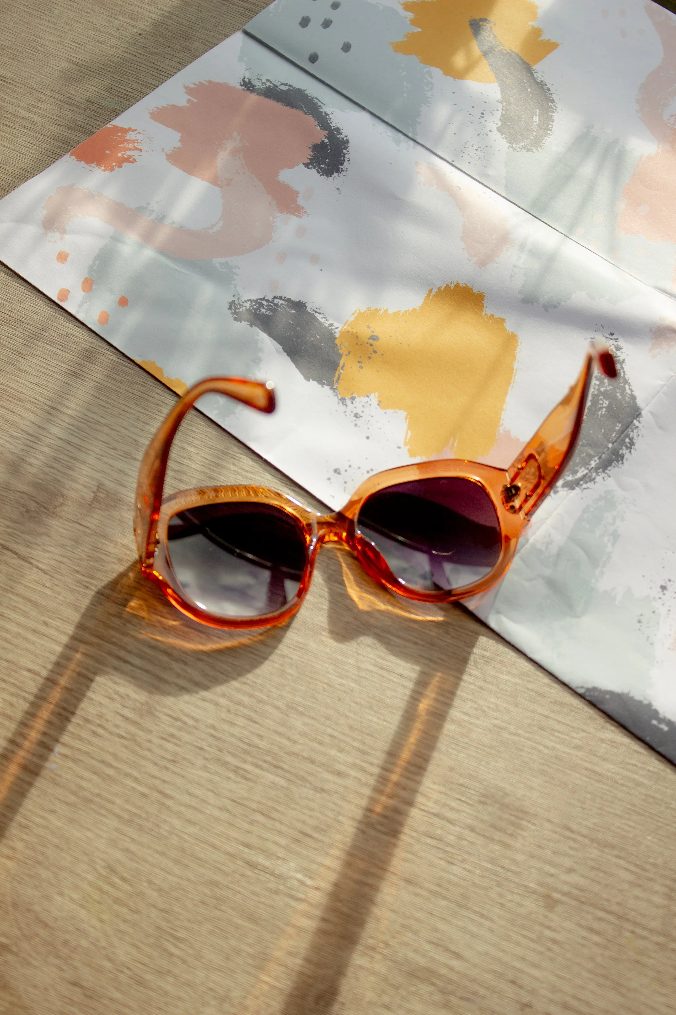 Circle Arm Detail Oversize Sunglasses