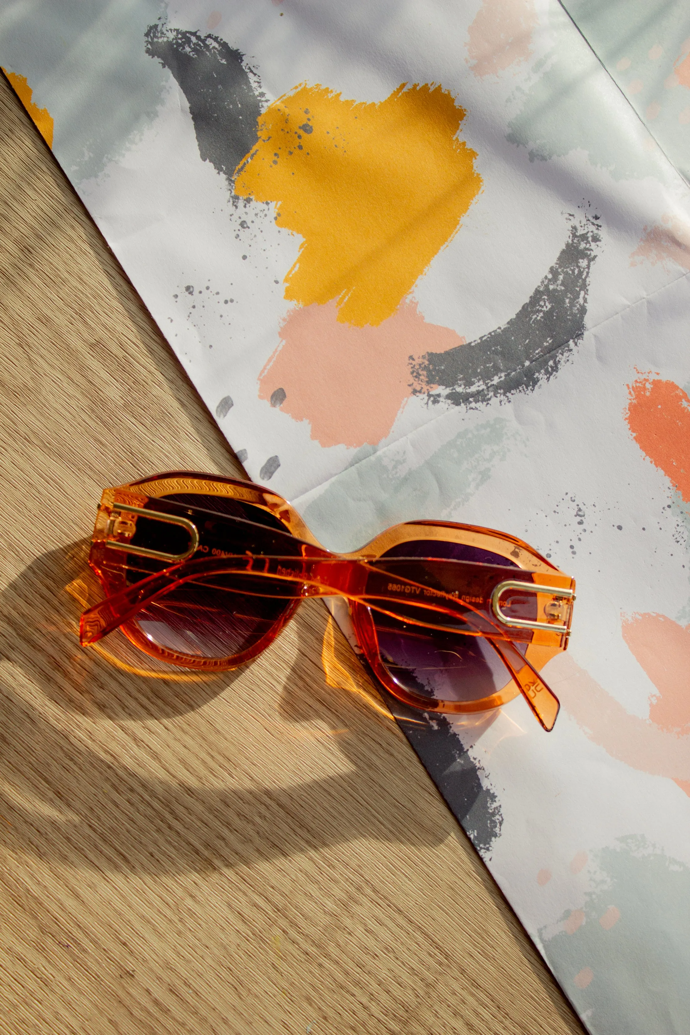 Circle Arm Detail Oversize Sunglasses
